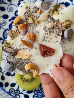 Bite Into Health: Frozen Yogurt Bark with Probiotics and Collagen